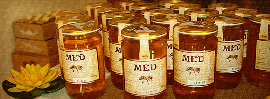 diversi prodotti delle api, miele